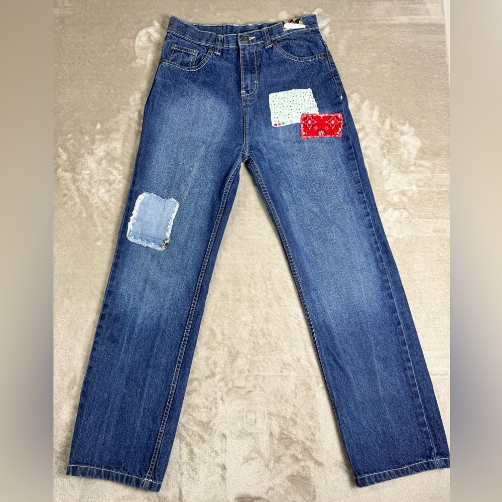Vintage Fubu Youth Size 14 Baggy Wide Leg Jeans Y2K